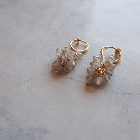 sopo earring ＊gray onyx＊ - E151