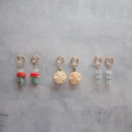 Aquamarine tropical Earring - E142