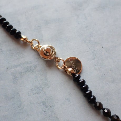 Baroque pearl × obsidian NC - N75