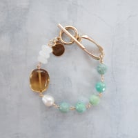 （再入荷）Chalcedony × Beer Quartz Bracelet  B20