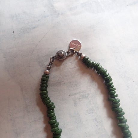 Dark Green Beads × Bear Qtz Medium Long NC N31