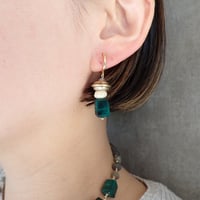 chrysocolla  earring - E206