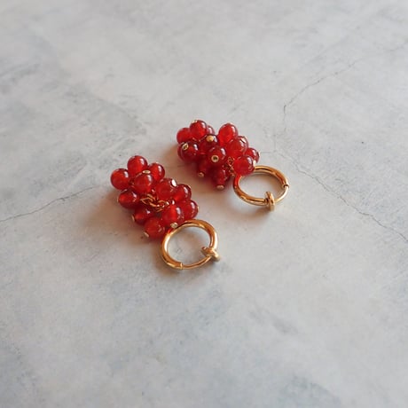 sopo earring ＊Red agate＊ - E152