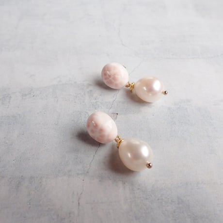 Thomsonite × Drop FWP Earring- E197