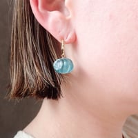 Pumpkin cut tourmaline ✴︎ indigo blue ✴︎ earring - E171 ver.02