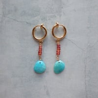 Orange sapphire × turquoise − E217