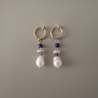 color stone × FWP earring ✴︎blue✴︎- E199