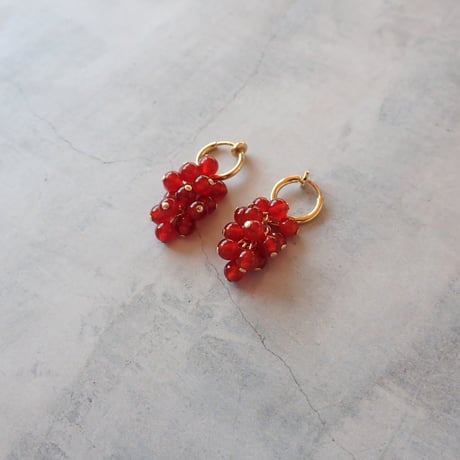sopo earring ＊Red agate＊ - E152