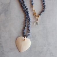 sapphire × ♡ necklace - N91