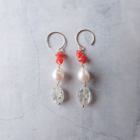 rutile Quartz × coral − E227