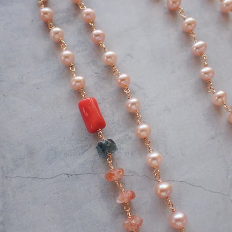 pink × pink necklace - N88