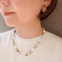 Crystal QTZ × Opal × Pearl Necklace - N52