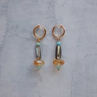 blue opal × abalone shell - E204
