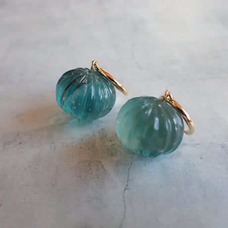 Pumpkin cut tourmaline ✴︎ indigo blue ✴︎ earring - E171 ver.03