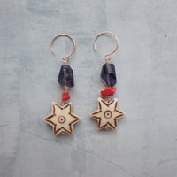 ☆bone beads × Iolite− E221