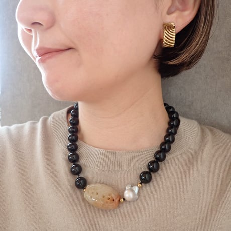 Onyx ×Carving agate beads NC - N78