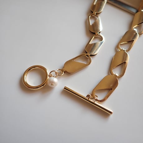 （再販）Brass Design Chain Necklace N22