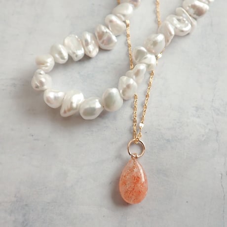 14kgf × Natural stone Pendant NC✴︎sunstone✴︎N36