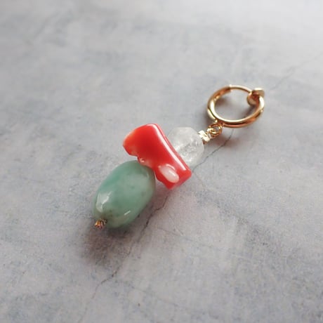 Aquamarine tropical Earring - E142
