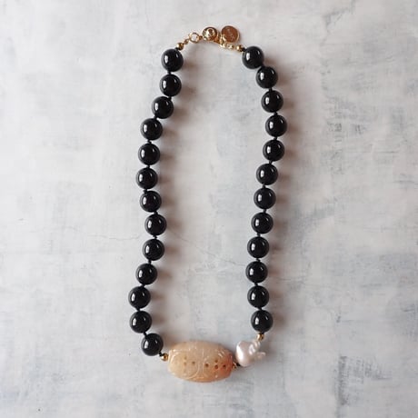 Onyx ×Carving agate beads NC - N78