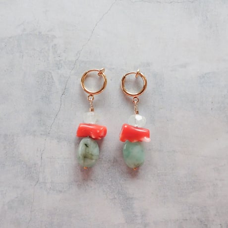 Aquamarine tropical Earring - E142