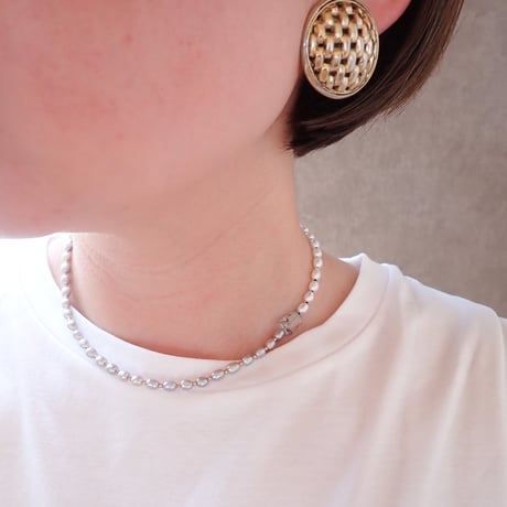 Flesh Water pearl  BicolorNecklace - N47