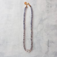 （1点もの）Iolite × Black Rutile Quartz Necklace- N42
