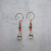 Orange sapphire × green amethyst − E218
