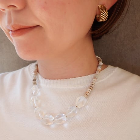 Crystal QTZ × Opal Necklace - N51