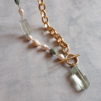 Green tone GD Toggle Necklace N24