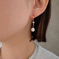 color stone × FWP earring ✴︎pink✴︎- E201