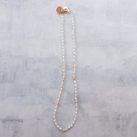 Pieni Necklace -orange pink- N50
