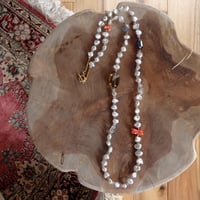Baroque pearl × Mix stones Necklace- N46