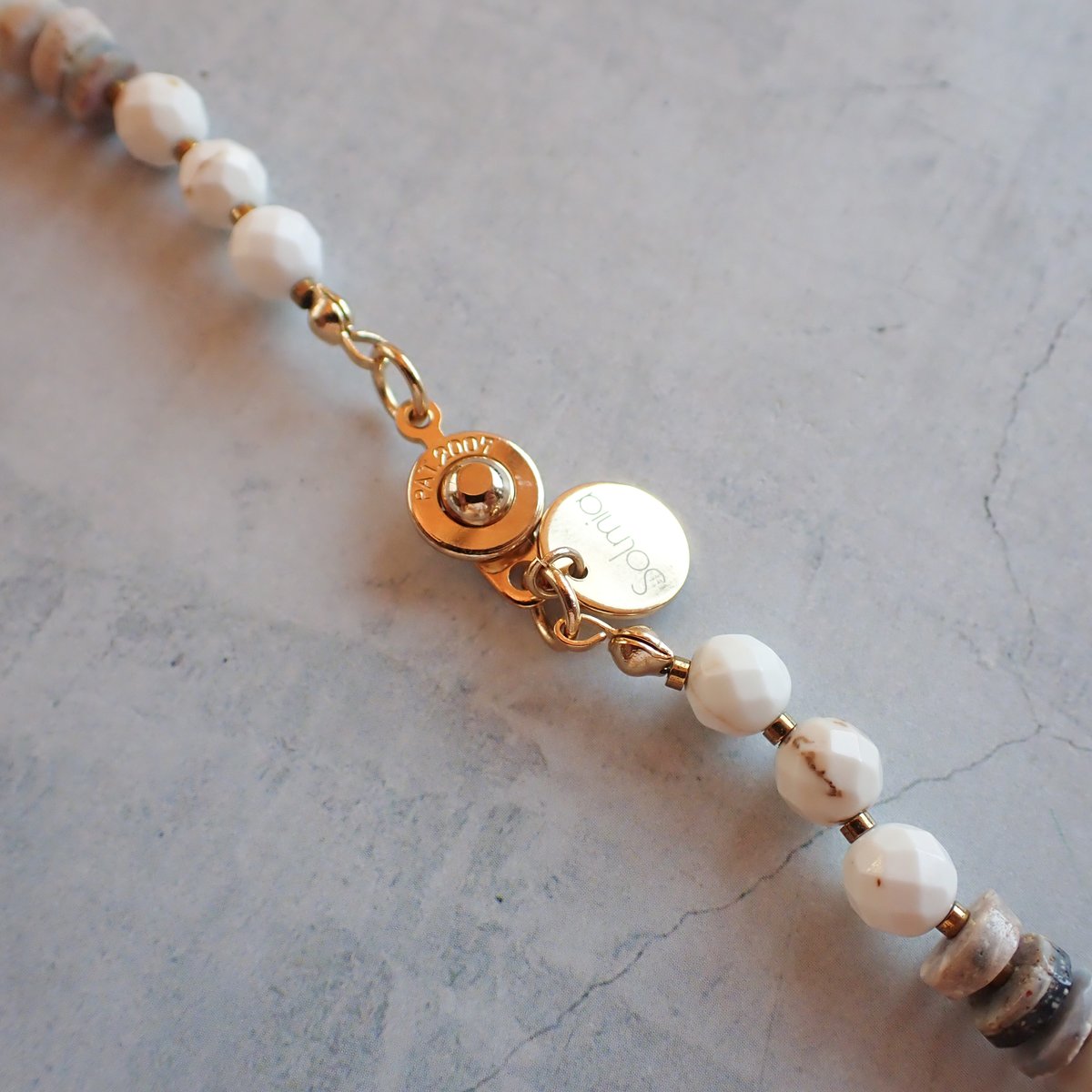 Crystal QTZ × Opal × Pearl Necklace - N52 | Solmia