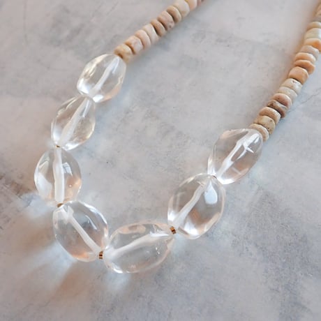 Crystal QTZ × Opal Necklace - N51