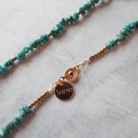 （1点もの）Turquoise × Citrine Necklace- N43