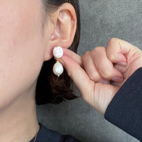 Thomsonite × Drop FWP Earring- E197