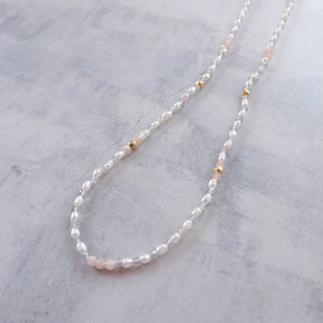 Pieni Necklace -orange pink- N50
