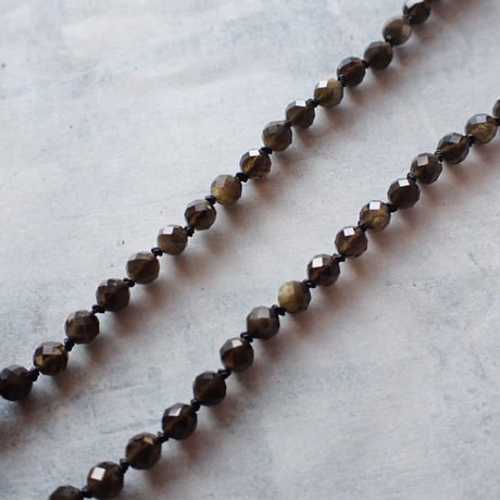 Baroque pearl × obsidian NC - N75