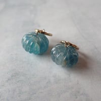 Pumpkin cut tourmaline ✴︎ indigo blue ✴︎ earring - E171 ver.01