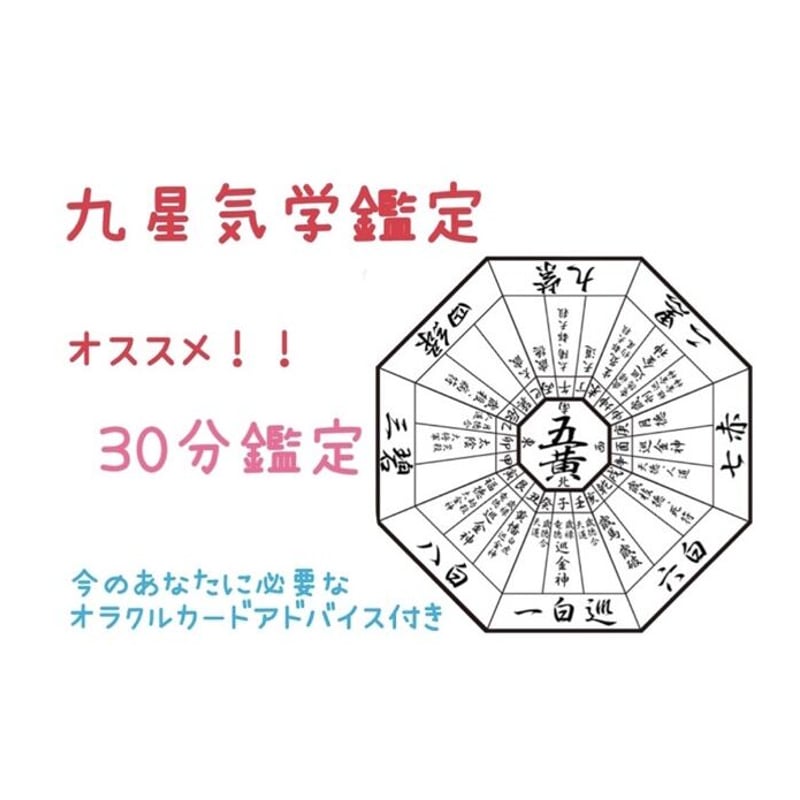 ⑤ 30分鑑定 九星気学 8000円 | 時綴 マリブ@オカマの占い師