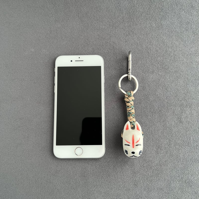 狐の根付け「狐付け」赤眉 | かるた商店