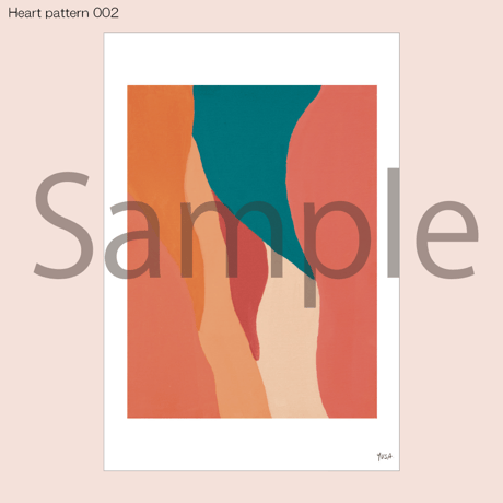 Heart pattern Post Card -4piece set-