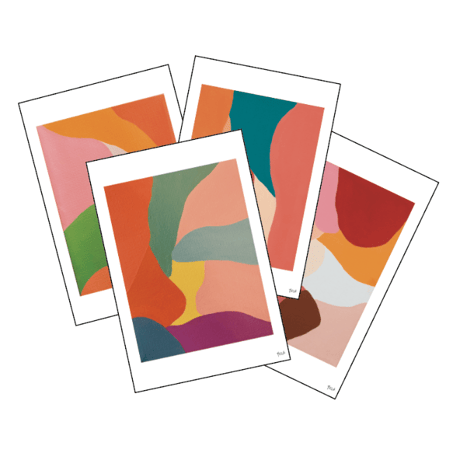 Heart pattern Post Card -4piece set-