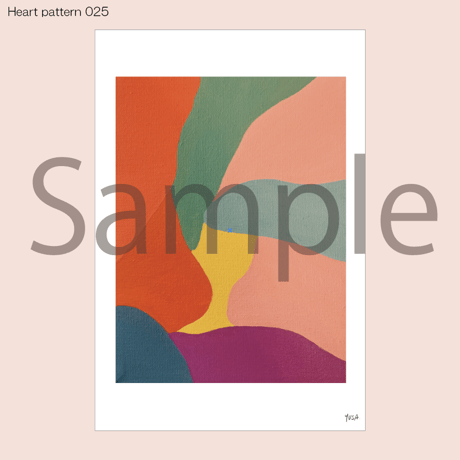 Heart pattern Post Card -4piece set-
