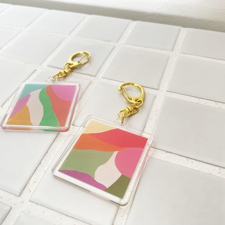 Heart pattern Acryl Key-chain