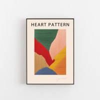 A3 Poster ' Heart pattern embroidered 001'