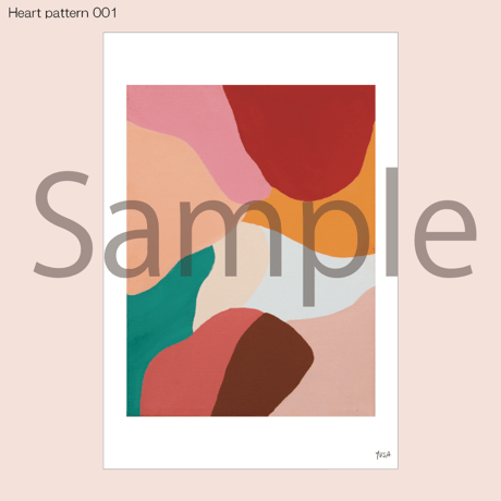 Heart pattern Post Card -4piece set-