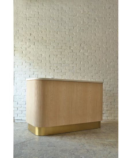 09-CB711003　Custom made Reception counter fluted panel 　受注製作