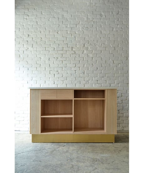 09-CB711003　Custom made Reception counter fluted panel 　受注製作